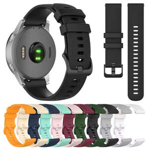 Muñequera de repuesto de silicona suave de 18mm, 20mm y 22mm para <span class=keywords><strong>Garmin</strong></span> <span class=keywords><strong>Vivoactive</strong></span> 3, <span class=keywords><strong>correa</strong></span> de <span class=keywords><strong>reloj</strong></span> Vivomove <span class=keywords><strong>HR</strong></span> Forerunner 645 - Product Image 5