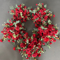 Boule de fleurs de mariage 50/60/70/80 cm, rose rouge, fleur artificielle, pour la décoration de fête de mariage