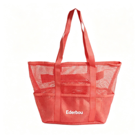 Sac de plage en maille grande capacité, sac à bandoulière en maille à séchage rapide, multi-poches pour la plage, la natation et les voyages