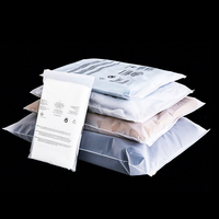 Sac d'emballage transparent en PE imperméable, pochette zippée refermable pour vêtements, sac de protection pour emballage