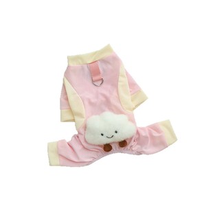 Traje de Felpa para Mascotas, Color Azul y Rosa, Ropa de Verano para Perros, Ligero, de Poliéster, con Cuatro Patas - Product Image 5