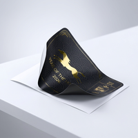 Etiqueta Adhesiva Personalizada con Corte de Contorno en Lámina Dorada, Diseño de Caballo del Año Nuevo Chino 2026, Negra, de Lujo, con Forma de Boleto para Eventos, en Rollo