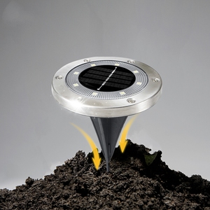 Newish-Luz <span class=keywords><strong>Led</strong></span> Solar para pared de jardín, Estaca de acero inoxidable IP65, impermeable, para <span class=keywords><strong>Patio</strong></span>, exterior, <span class=keywords><strong>luces</strong></span> enterrada - Product Image 6