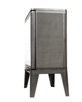 Poêle à bois en fonte avec foyer en verre sérigraphié, flamme visible, pour villa et appartement, économie d'énergie