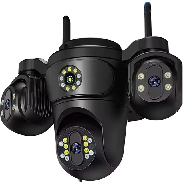 Three Screen Three Lens 4K HD WIFI IP Camera 5MP Night Vision CMOS Pan-Tilt Tracking IP65 Waterproof Security Camera ICsee
