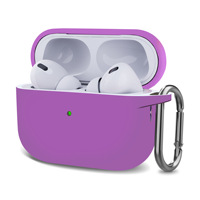 Étui en silicone le plus récent, protection intégrale, antichoc, avec mousqueton pour Airpods Pro 2