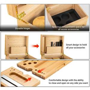 Herb Storage Container All Herbs <b>Smoking</b> Accessories Grinder Pipe Rolling Custom Handmade Stash <b>Box</b> MDF Wood Rectangle Rolling - Product Image 4
