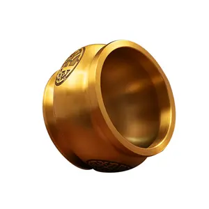 Manufacture Multicolour Brass Buddhism Item Handicraft Custom Design Different Size Gold Metal Incense Burner