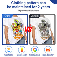 Nosel DTG lancar lancar warna-warni dan putih tinta Printer CMYK + RGBOW untuk kaus baju hoodie