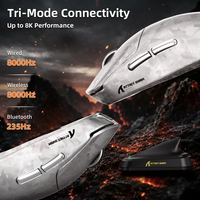 Ratón para Juegos ATTACK SHARK RS3 ULTRA de Fibra de Carbono Inalámbrico con Sensor PAW3955MAX de 8000Hz y 52000DPI, Ultraligero de 63g, Tri-Modo