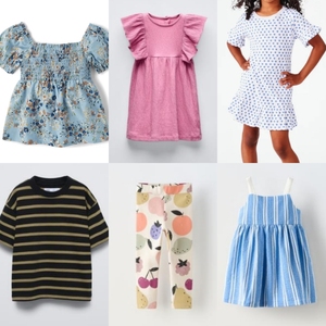 子供服ミックス古着 夏物 ポリエステルTシャツ 半袖 フリーサイズ 女の子ワンピース ランダム発送 - Product Image 3