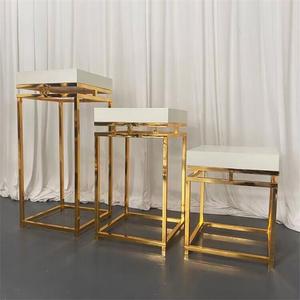 Supporto per Torta Nuziale SPR, Struttura Geometrica in Ferro Dorato Elettroplaccato, Decorazione per Tavolo Dessert di <span class=keywords><strong>Compleanno</strong></span>, Bestseller su INS - Product Image 4