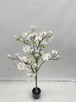 Nueva Decoración para Hogar, Jardín y Bodas, Planta de Flores de Interior y Exterior, Árbol de Magnolia y Orquídea Artificial de Seda