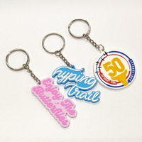 Porte-clés en PVC souple avec logo personnalisé, imprimé en 2D et 3D, porte-clés en caoutchouc, cadeau promotionnel, porte-clés pour salon professionnel et souvenirs d'entreprise