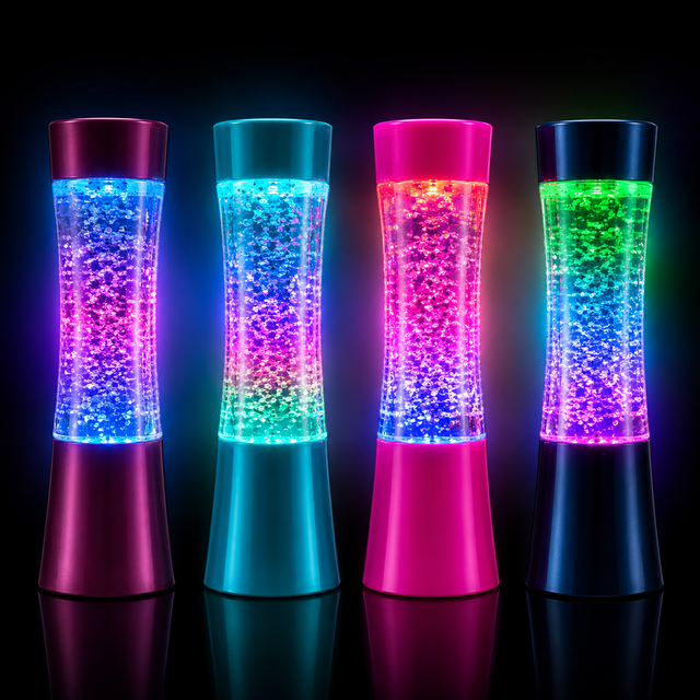 Modern ABS Mini Color Changing Sensor Control Glitter LED Night Light for Bedroom Kids Room