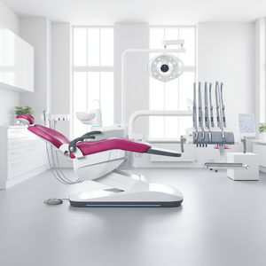 Equipo <span class=keywords><strong>Dental</strong></span> Duradero, Sillón <span class=keywords><strong>Dental</strong></span> CQ-217 de Lujo con Bandeja Superior, 3 Posiciones de Memoria y Luz Ambiental Colorida - Product Image 1