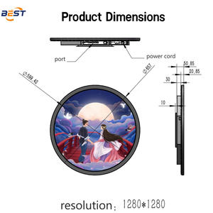 Rak Display Media iklan LCD bundar 23.6 inci kustom Display papan reklame untuk layar TV - Product Image 4