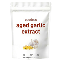 Gélules d'extrait d'ail vieilli sans odeur, marque privée OEM, sans OGM, sans gluten, testées en laboratoire, 300 unités, complément alimentaire quotidien pour adultes