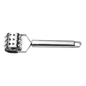 Nova Ferramenta De Cozinha De Aço Inoxidável Rolling Meat Tenderizer Bife Martelo Batendo Hand Held Meat Tenderizer