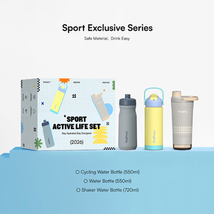 Bouteilles d'eau isothermes sportives Hong Ling Premium en acier inoxydable 18/8 à double paroi, ensemble cadeau avec poignée - Product Image 6