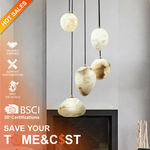 TYSON Lustres décoratifs d'intérieur à suspension sphérique irrégulière avec télécommande - Product Image 1
