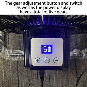 Đứng 15 Wát có thể sạc lại năng lượng mặt trời quạt năng lượng với pin lithium động cơ không chổi than năng lượng mặt trời Quạt sàn với bảng điều khiển - Product Image 2