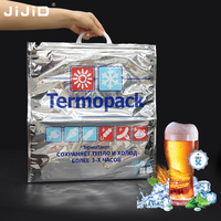 Sac isotherme JIJID en aluminium et mousse EPE avec poignée, sac isotherme chaud/froid pour pique-nique et livraison d'épicerie