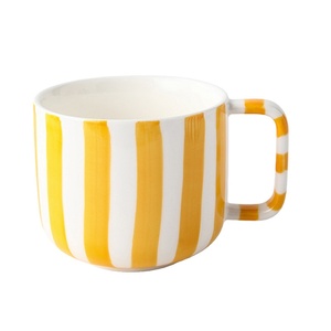 <span class=keywords><strong>Assiette</strong></span> peu profonde en porcelaine rayée créative, design moderne et simple, compatible micro-ondes, vaisselle pour usage domestique - Product Image 5