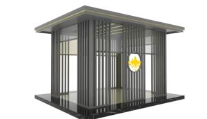 ของตกแต่งทำจากเหล็กสแตนเลสสำหรับทางเดินกลางแจ้งทำจากโลหะแนวสร้างสรรค์ไม่สมมาตร - Product Image 3