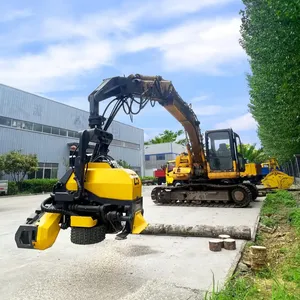 automatic timber harvester head tree cutting machine forestry saw head for excavator