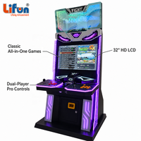 LIFUN Machine de jeu d'arcade Street Fighter pour 2 joueurs, jeu de combat rétro à monnayeur pour centre de jeux