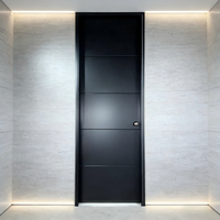 Porte d'entrée en bois massif de haute qualité personnalisée XIYATECH, design français, portes en bois noir, portes pour l'intérieur de la maison