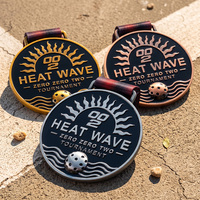 Medallas de Metal Personalizadas de Fábrica, Premios con Relieve 3D, Medallas de Pickleball de Aleación de Zinc Plateadas en Oro, Plata y Bronce Antiguo