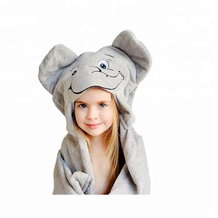 SENQI factory price hooded animal towels cotton hooded bathrobe custom baby bath towel with hood