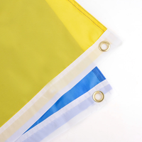 Drapeau ukrainien de haute qualité 3x5 pieds, couleurs vives, avec en-tête en toile à double couture résistante à la décoloration et matériau en aluminium durable