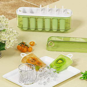 Popsicle Mold Set 6 Cavities Plastic Dishwasher Safe For Homemade Ice Cream And Ice Cubes - Product Image 1