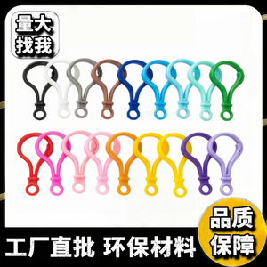Hebillas de plástico de colores con forma redonda, ganchos extraíbles para llaveros, accesorios de joyería, clips para bolsos, tipo clip para bombillas - Product Image 5