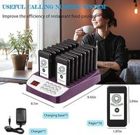 Système de téléavertisseur de restaurant sans fil à longue portée de 1600ft 16 buzzers de commande Food Trucks Distanciation sociale Compliance Order Call Features