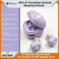 Écouteurs de traduction IA en temps réel, prise en charge des appels audio et vidéo, mode chat IA, son stéréo HD, écouteurs pour la musique de sommeil, casque de voyage