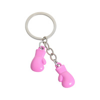 Porte-clés métal Sports Fitness Gant de boxe Porte-clés métal Mousqueton Gym Souvenir Porte-clés