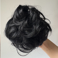 Premium 100% moños de cabello humano extensión garra Clip mujer Updo rizado moños desordenados moño postizo con Clip aspecto realista