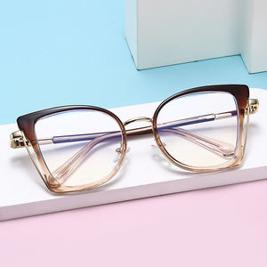 Gafas Ópticas Partagas al por Mayor, Armazón de Metal TR90 con Bisagras de Resorte, Protección Anti <span class=keywords><strong>Luz</strong></span> <span class=keywords><strong>Azul</strong></span>, para Mujer - Product Image 2