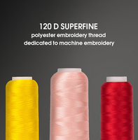 Fil à broder en polyester de haute ténacité, couleur personnalisable, fil à broder en polyester ciré pour la couture
