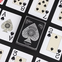 Cartes de poker Texas Hold'em de qualité supérieure, uniques, avec bordures dorées et argentées, cartes à jouer en plastique PVC imperméables avec une grande police pour les jeux de société