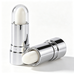 Lápiz Labial Humectante y Calmante Personalizado con Tubo Plateado para el Cuidado Labial Diario Humectante y No Grasoso - Product Image 4