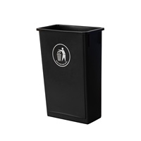 Poubelle en plastique sur pied 90L avec couvercle anti-poussière