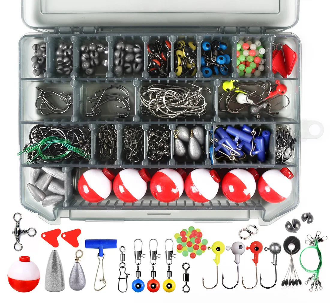 Hot Sale 268pcs/box Combination Anti-corrosion Stainless Steel Tools Fishing Accessories Kit for Catching Activities