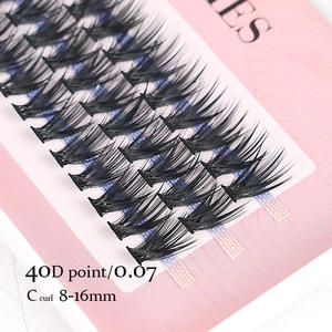 थोक प्रोमो प्रशंसक ने व्यक्तिगत गर्मी बंधुआ मात्रा पलक 40 डी फ्लेयर लाइश क्लस्टर पलक विस्तार - Product Image 6