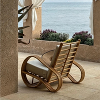 Fauteuils de jardin en rotin pour hôtels et restaurants, mobilier d'extérieur de loisirs