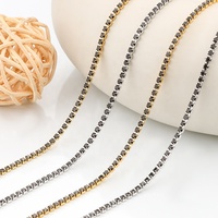 DIY Acier Inoxydable Diamant Noir Chaîne de Tennis Fabrication de Bijoux Collier pour Chaîne Résultats et Composants